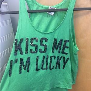 Kiss Me I’m Lucky PINK St Patrick’s T shirt
